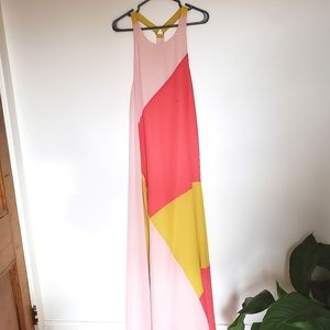 Trapeze Chiffon Maxi Dress
